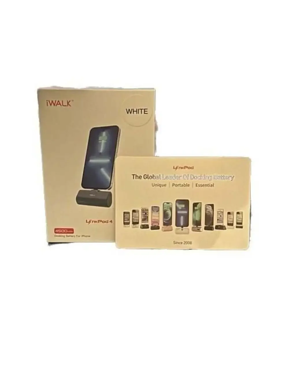 iWALK LinkPod 4500mAh USB-C Portable Battery Charger for iPhone (White)
